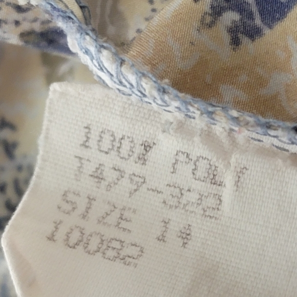 Sophisticates by Pendleton short sleeve button down v neck top size 14 - Picture 6 of 6